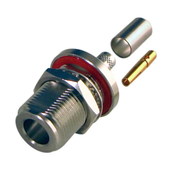 N, FEM CRIMP, REAR MNT BLKHD, O-RING, TRI-METAL,G,T: FOR LMR-240, CBL GRP X