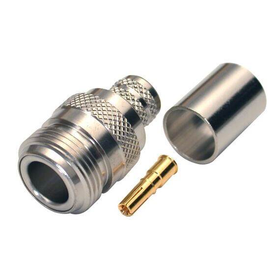 N, FEM CRIMP, S,G,T: FOR RG-8/U TYPE, LMR-400 & BELDEN 9913, CBL GRP I