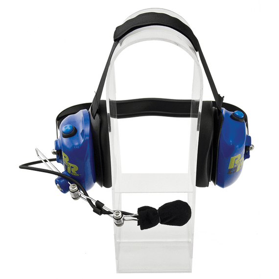 RRH-1160 Racing Radios Dual Muff - Dual Audio (2 radios) Headset (Blue)